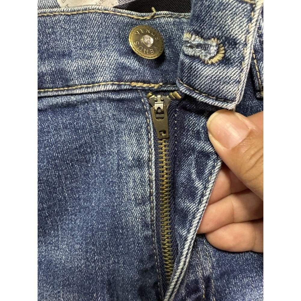 Venus Jeans Women 10 Cropped Cuffed Mid Rise Straight Leg - Picture 3 of 9